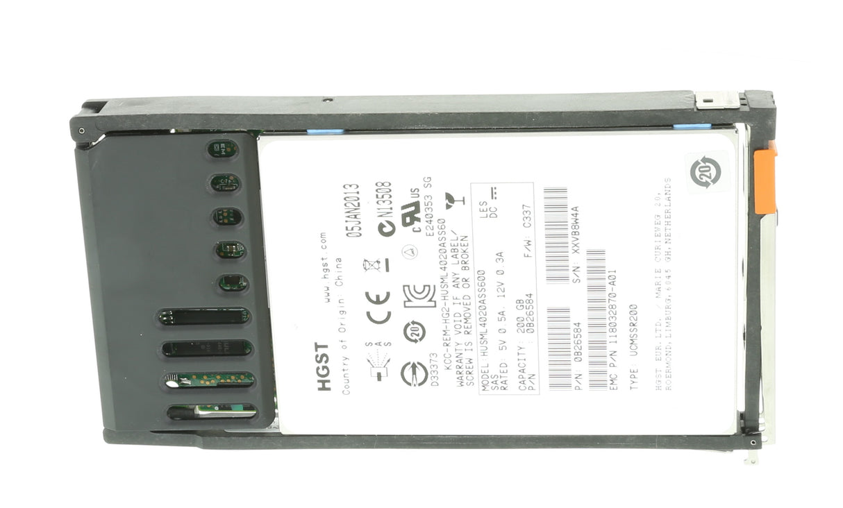 EMC 005050256 Disk 200GB 2.5" 520BPS MLC Fla