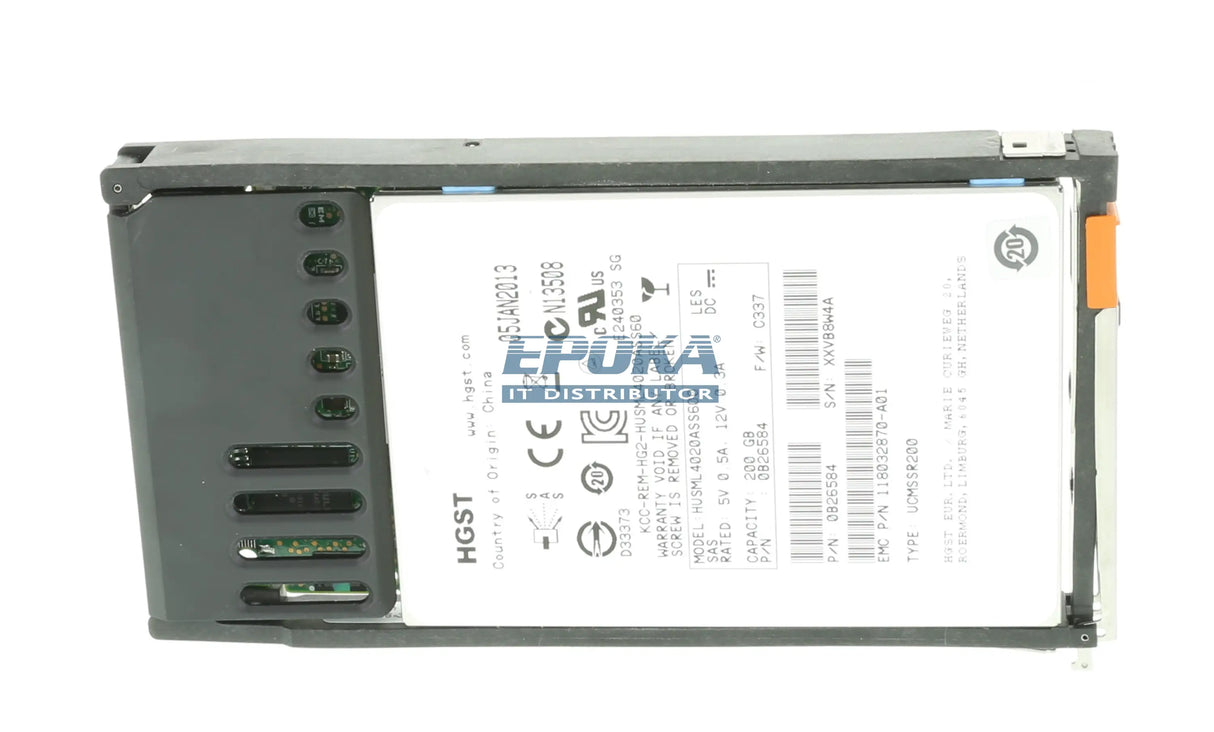 EMC 005050256 Disk 200GB 2.5" 520BPS MLC Fla