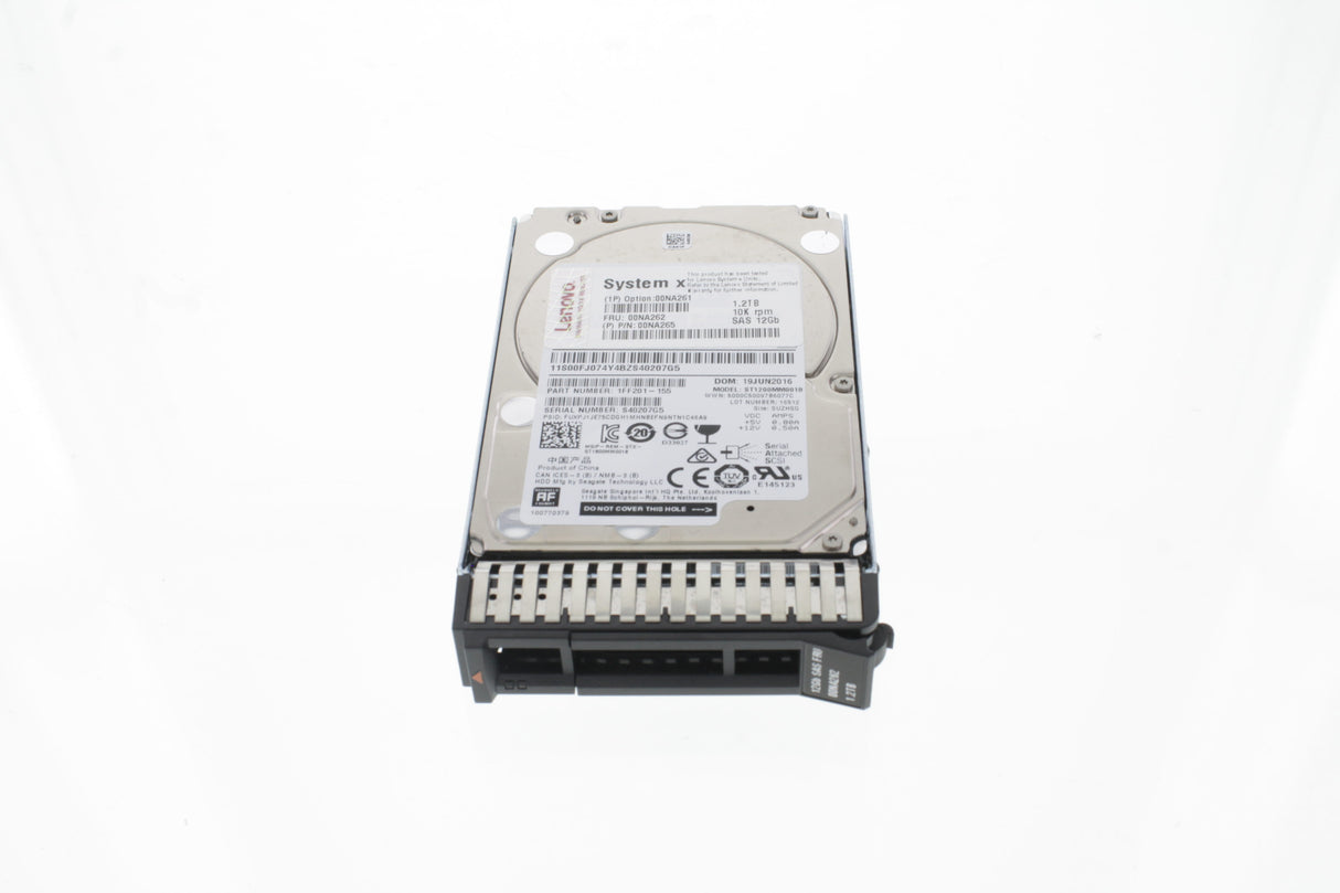 Lenovo 00NA261 1.2TB 10K 12Gbps SAS 2.5in G3H
