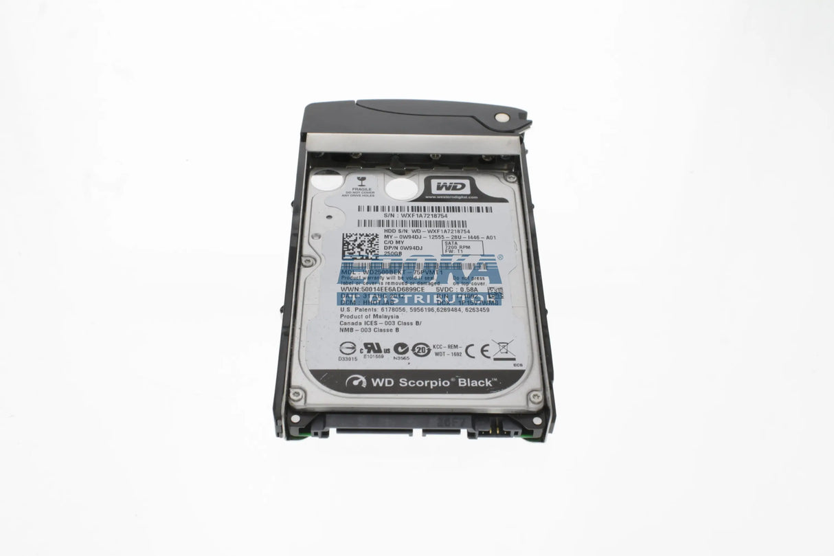 WesternDigital 0W94DJ WD 250GB 7.2K RPM SATA 2.5in HDD