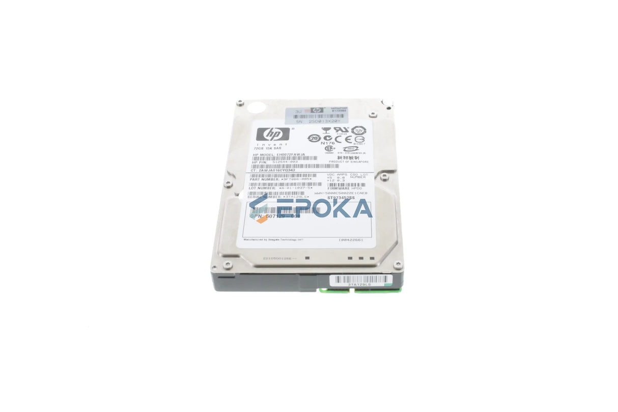 HP 537805-B21 HPE 72GB 6G SAS 15K RPM SFF (2.5-INCH) NON-HOT PLUG DUAL PORT ENTERPRISE 3YR WARRANTY HARD DRIVE
