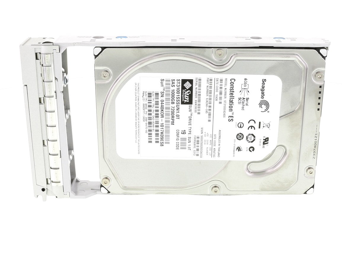 Sun 542-0340 1TB - 7200 RPM SAS Disk Assembly with 1 bracket and 1 of the following disks: