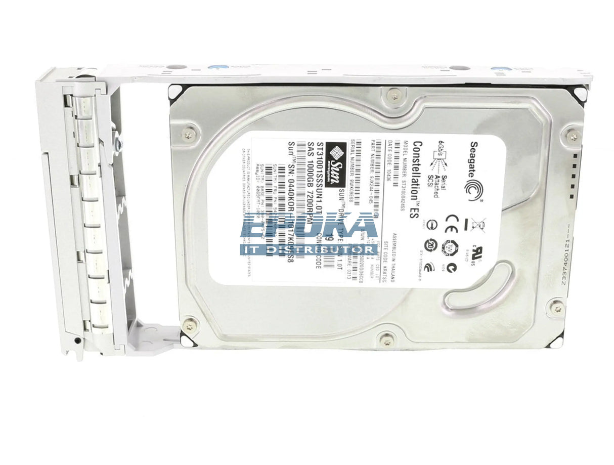 Sun 542-0340 1TB - 7200 RPM SAS Disk Assembly with 1 bracket and 1 of the following disks: