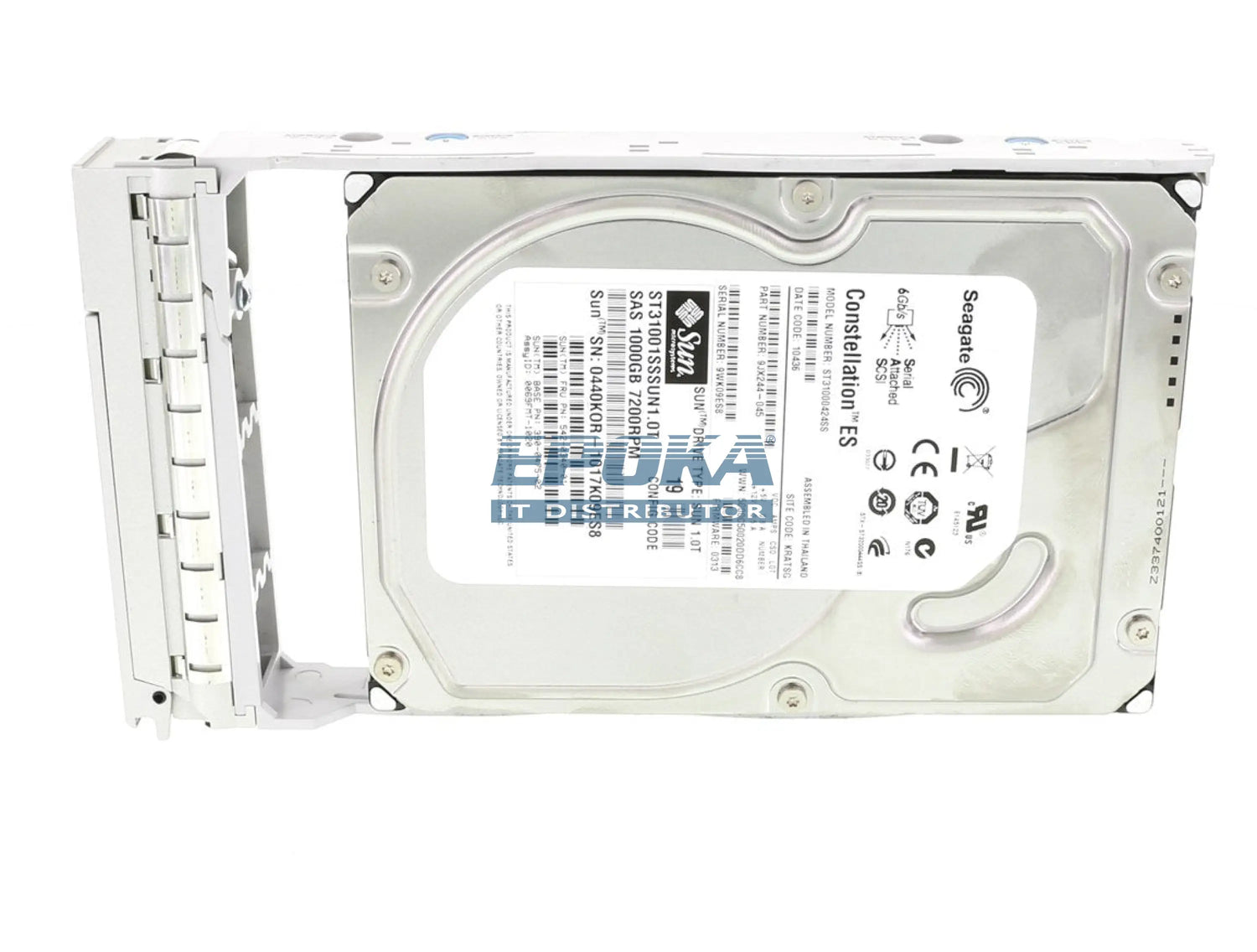 Sun 542-0340 1TB - 7200 RPM SAS Disk Assembly with 1 bracket and 1 of the following disks: