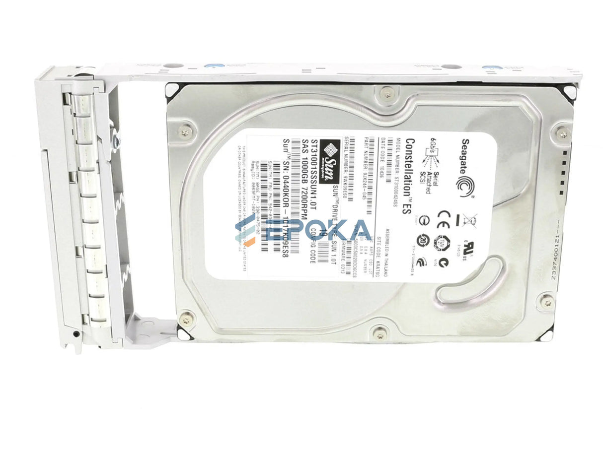 Sun 542-0340 1TB - 7200 RPM SAS Disk Assembly with 1 bracket and 1 of the following disks: