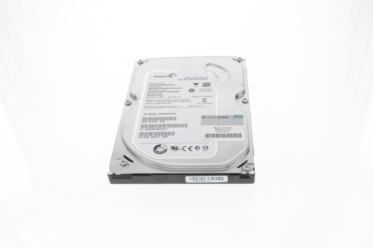 HP 571232-B21 250GB 3G SATA 7.2K RPM LFF
