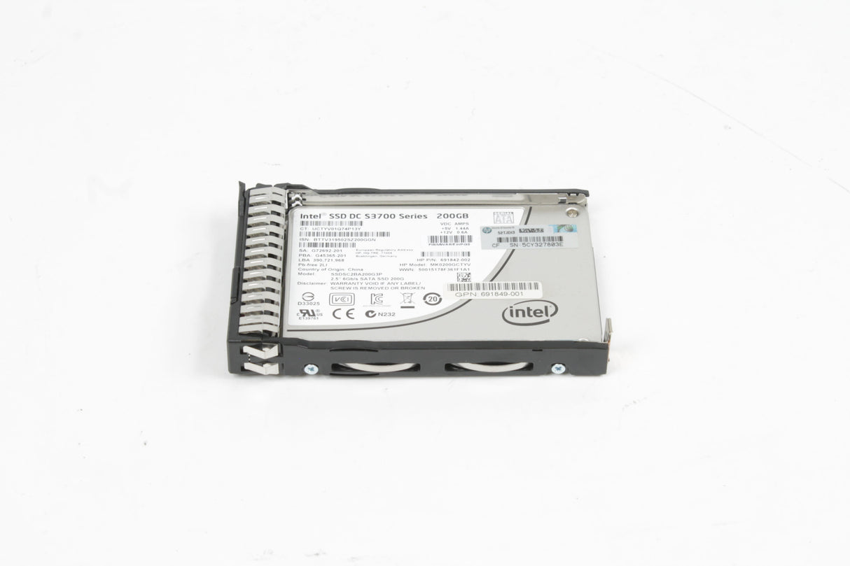 HP 691864-B21 HP 200GB 6G SATA ME 2.5in SC
