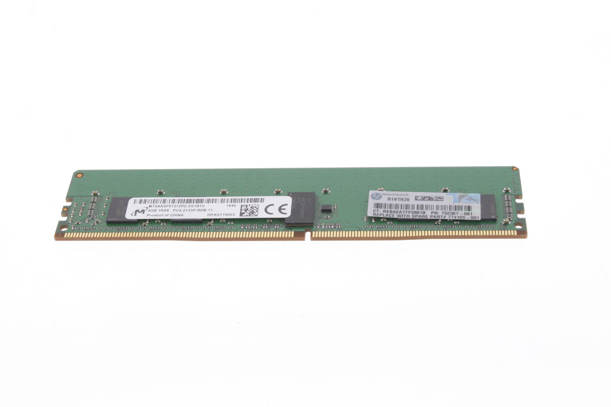 HP 4GB 1RX8 PC4-17000P-R DDR4-2133MHZ RDIMM