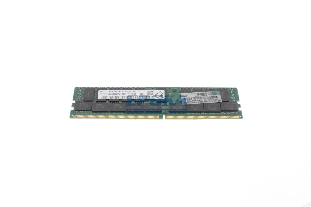 HP 728629-B21 HPE 32GB 2RX4 PC4-17000P-R DDR4-2133MHZ RDIMM