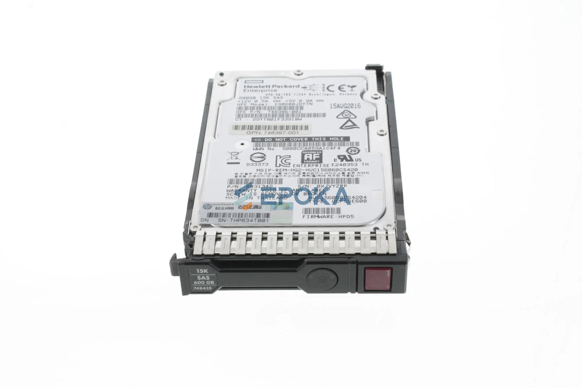 HPE 600GB SAS 12G Enterprise 15K SFF (2.5in) SC HDD