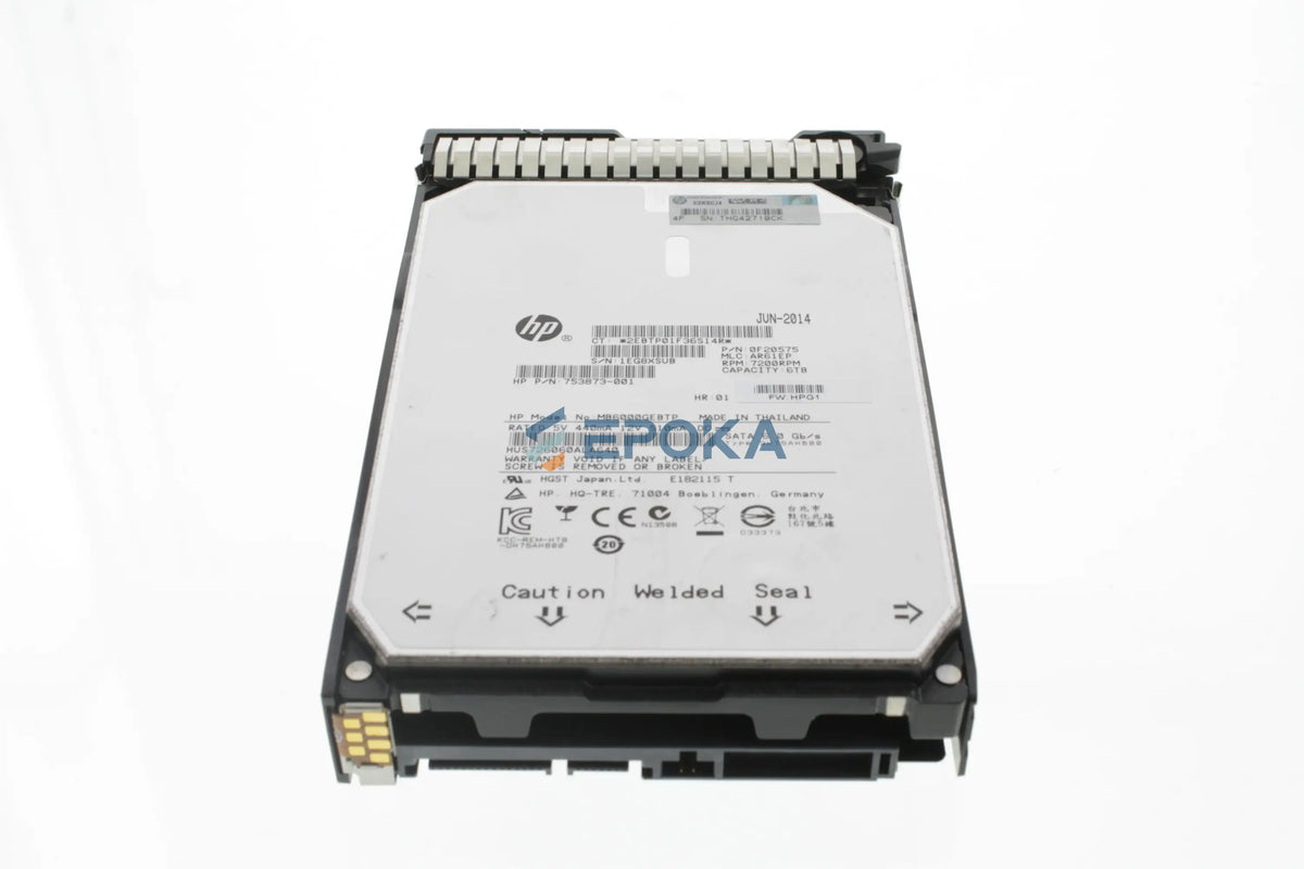 HP 753874-B21 HP 6TB 6G SATA 7.2K rpm LFF (3
