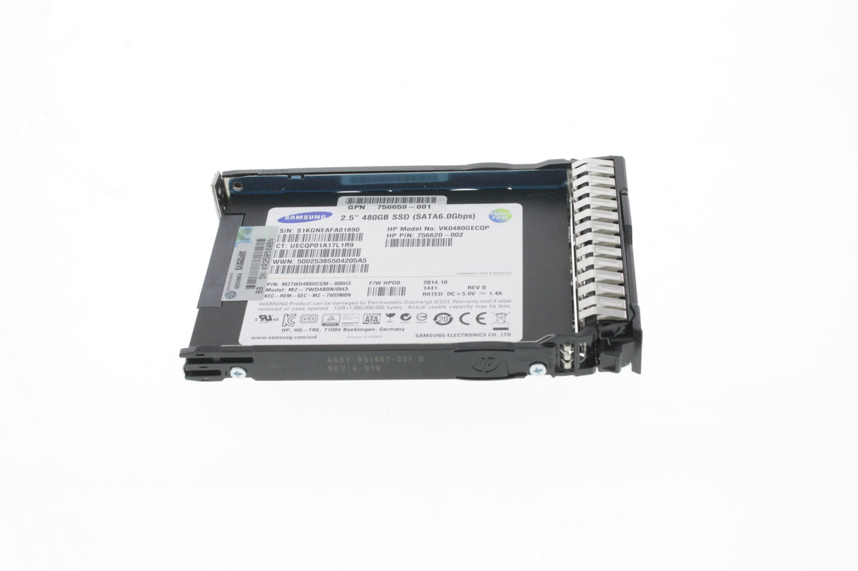 HP 480GB SATA 6G Value Enduran SFF (2.5in) SC SSD