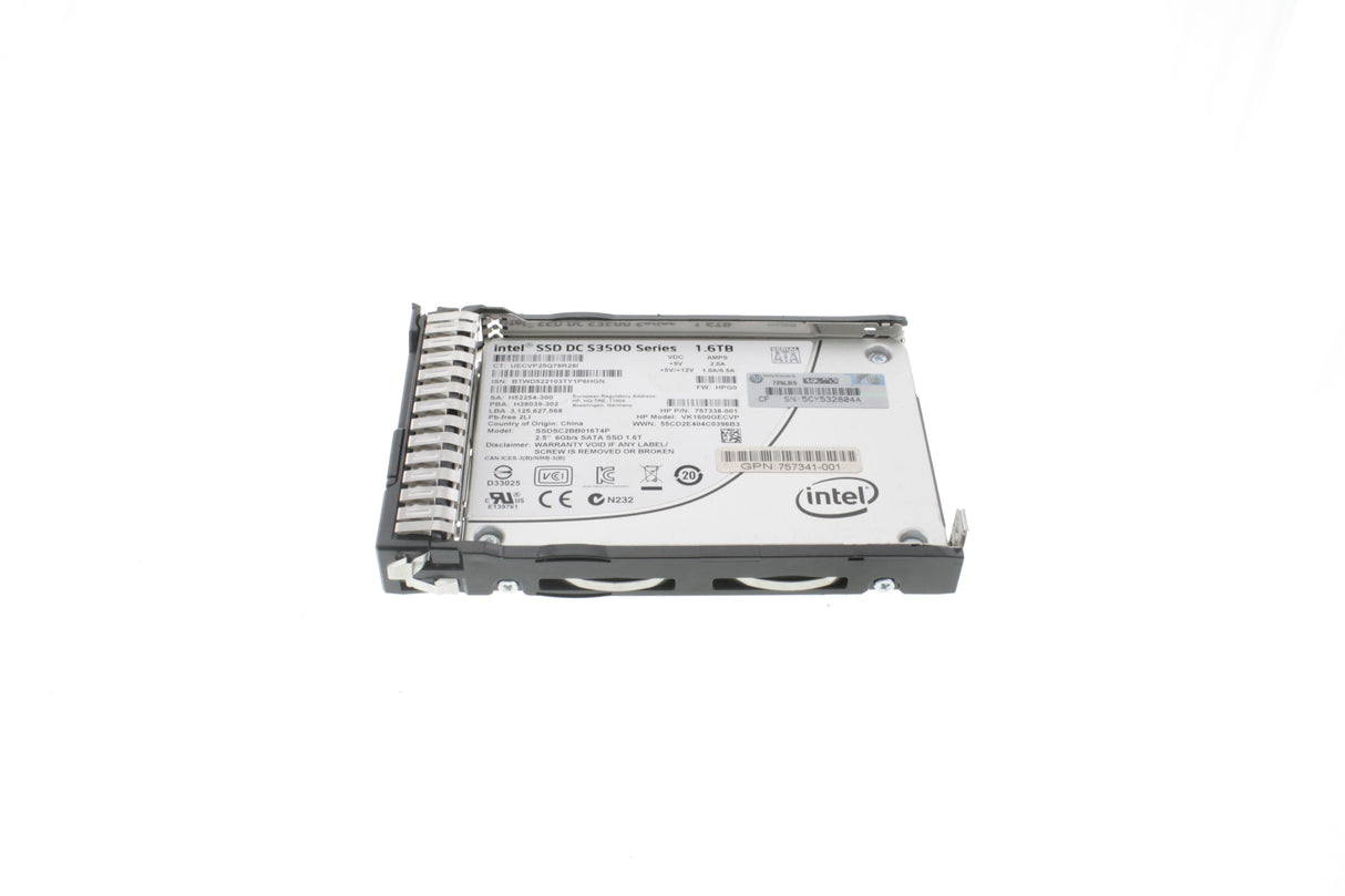 HP 757339-B21 HP 1.6TB 6G SATA Value Endurance SFF 2.5-in SC Enterprise SSD