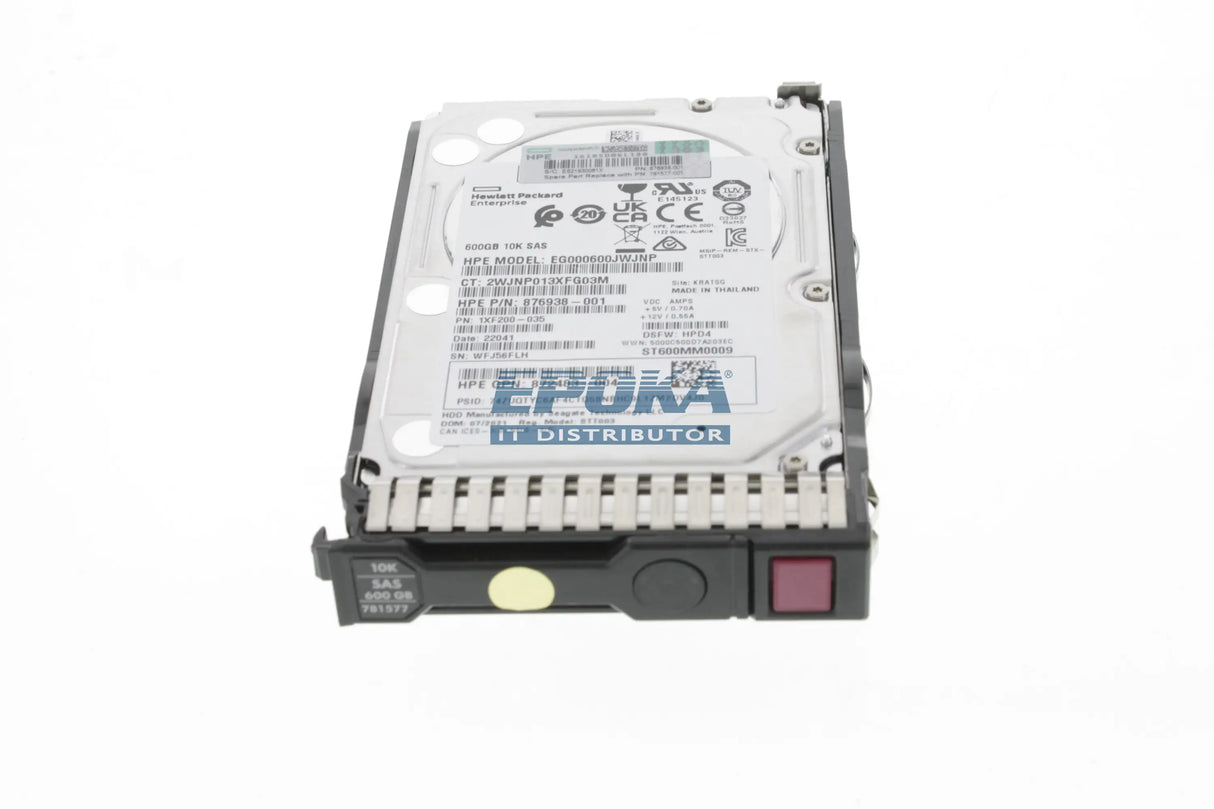 HP 781516-B21 HP 600GB 12G SAS 10K 2.5in SC
