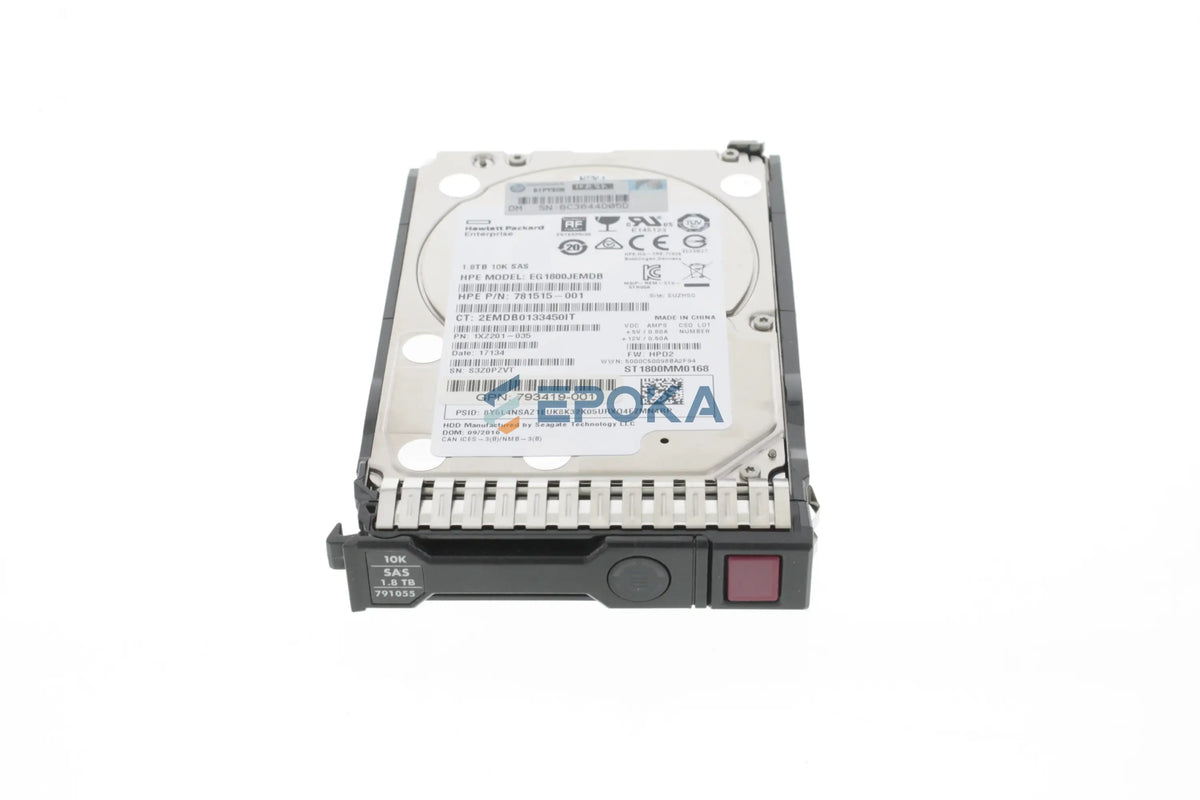HPE 1.8TB SAS 12G 10K Enterprise SFF (2.5in) SC 512e HDD