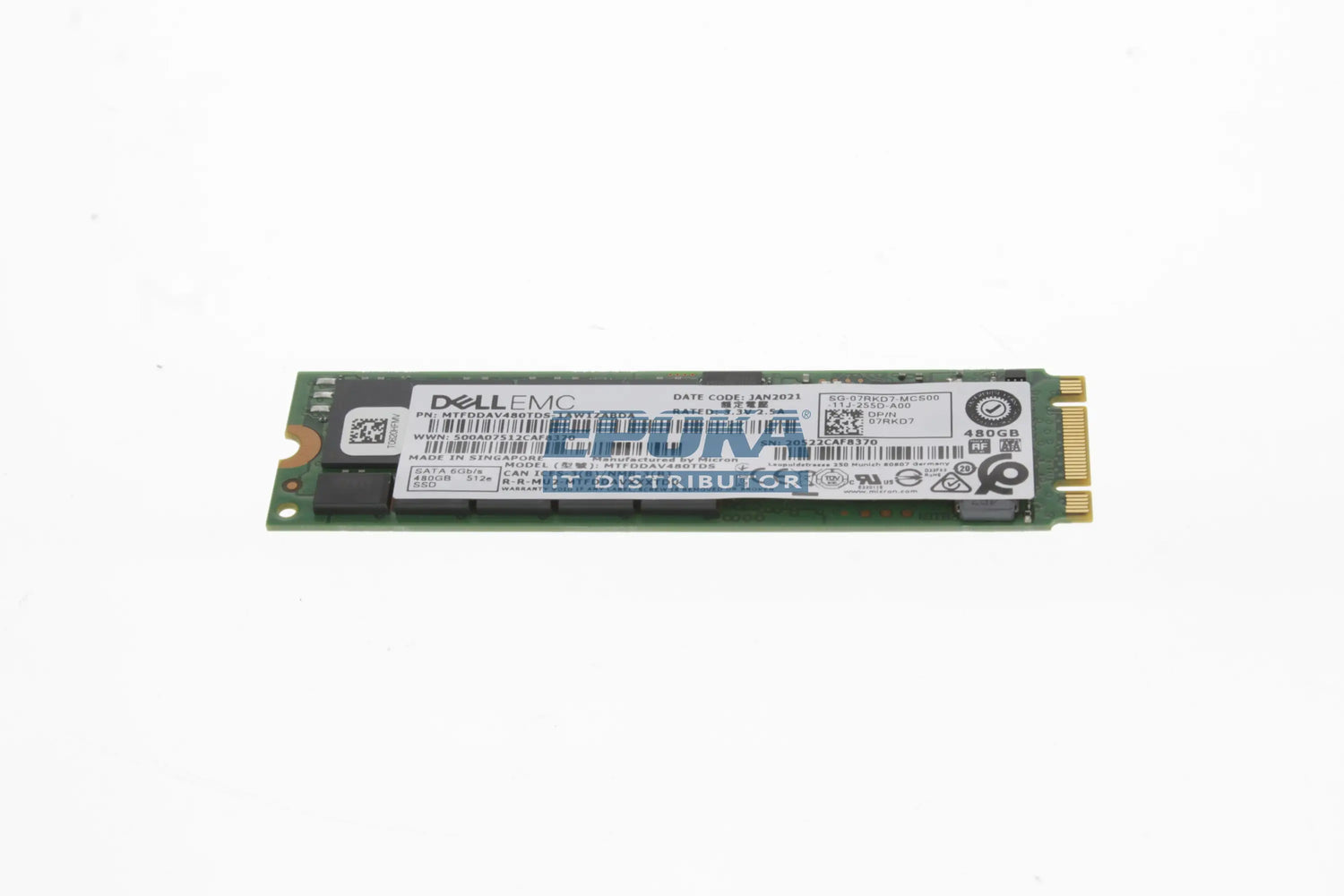 Dell 7RKD7 Dell 480GB SSD 6G SATA M.2 TLC