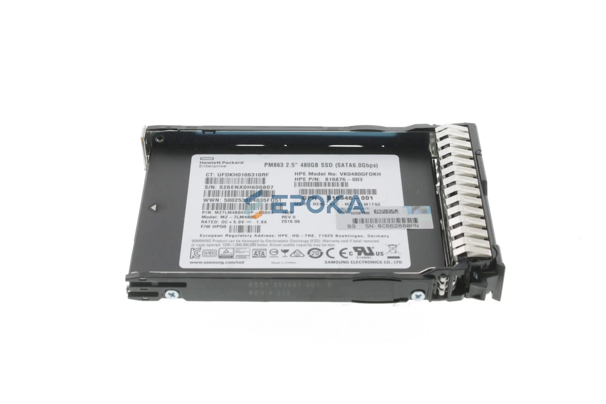 HP 816899-B21 HPE 480GB SATA 6G READ INTENSIVE SFF SC 5300P SSD