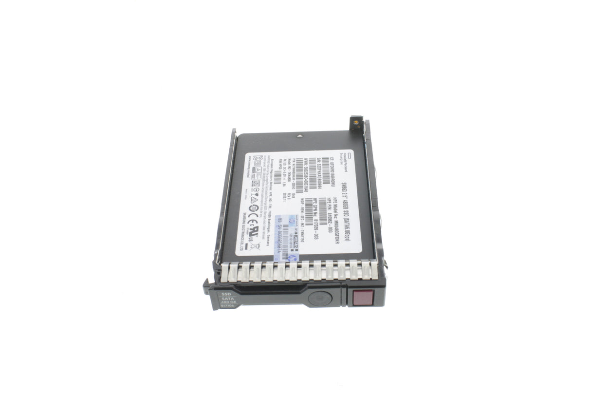 HPE 480GB SATA 6G Mixed Use SFF (2.5in) SC SSD
