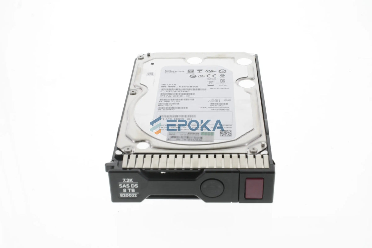 HPE 8TB SAS 12G Midline 7.2K LFF (3.5in) SC 512e HDD