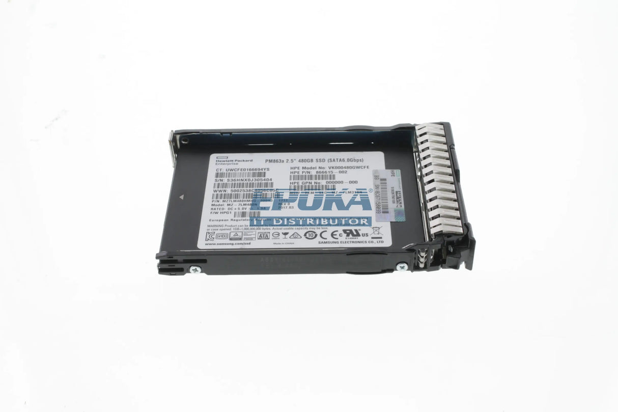 HP 868818-B21 HPE 480GB SATA 6G Read Intensive SFF (2.5in) SC 3yr Wty Digitally Signed Firmware SSD