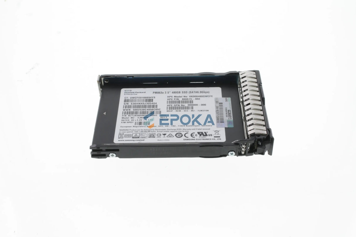 HPE 480GB SATA 6G Read Intensive SFF (2.5in) SC SSD