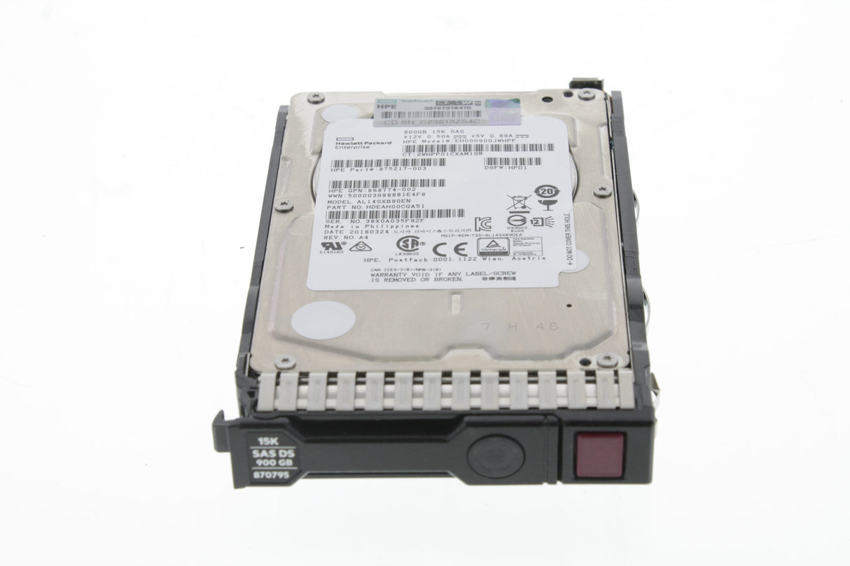 HP 870759-B21 HPE 900GB SAS 12G 15K (2.5in)