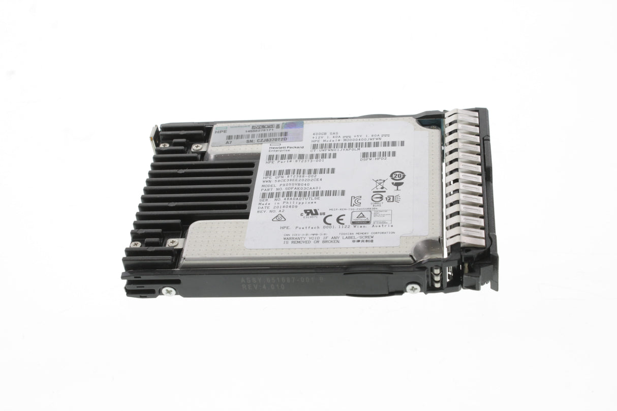 HP 872374-B21 HPE 400GB SAS 12G Mixed Use SFF (2.5in) SC 3yr Wty Digitally Signed Firmware SSD