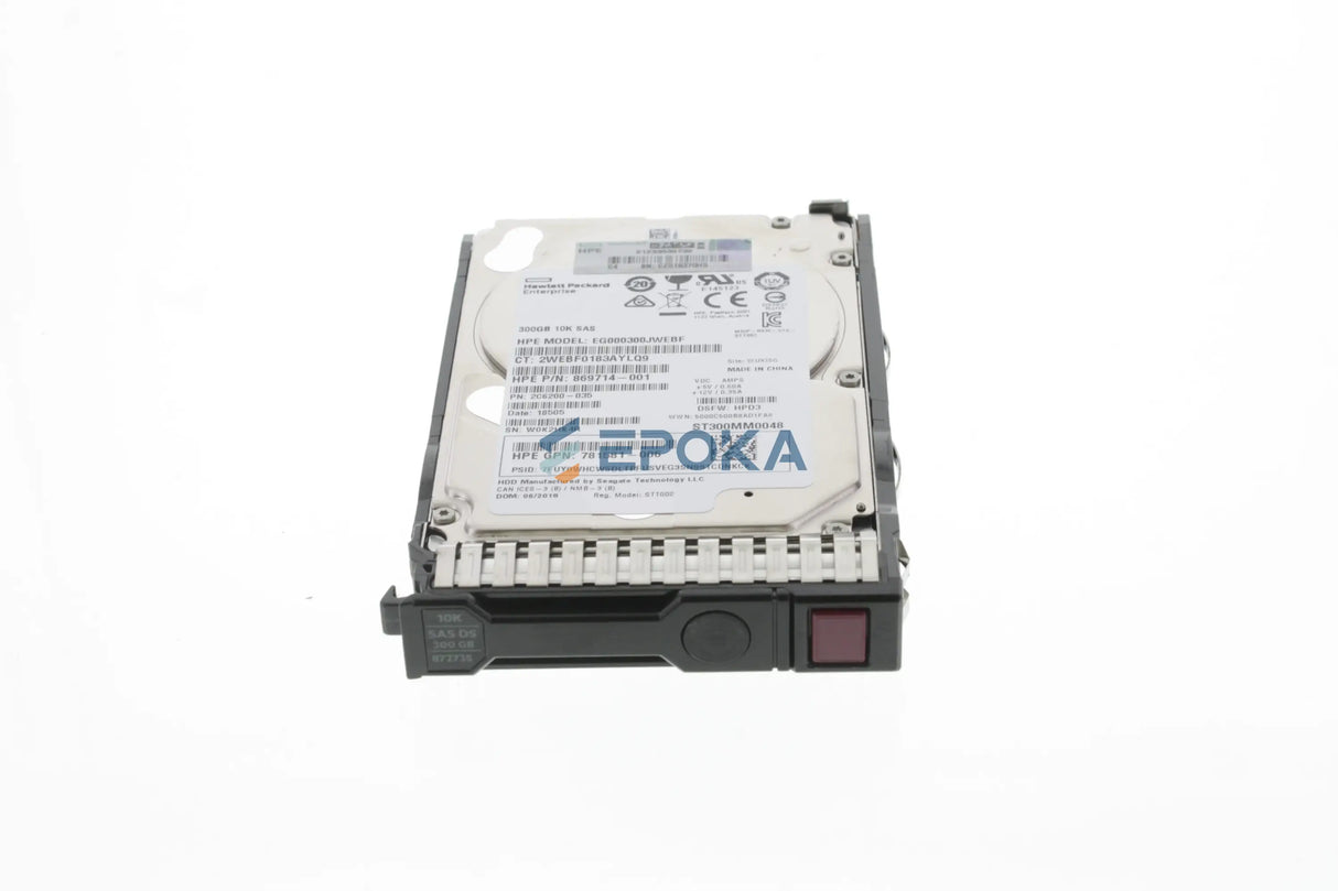 HPE 300GB SAS 12G Mission Critical 10K SFF (2.5in) SC HDD