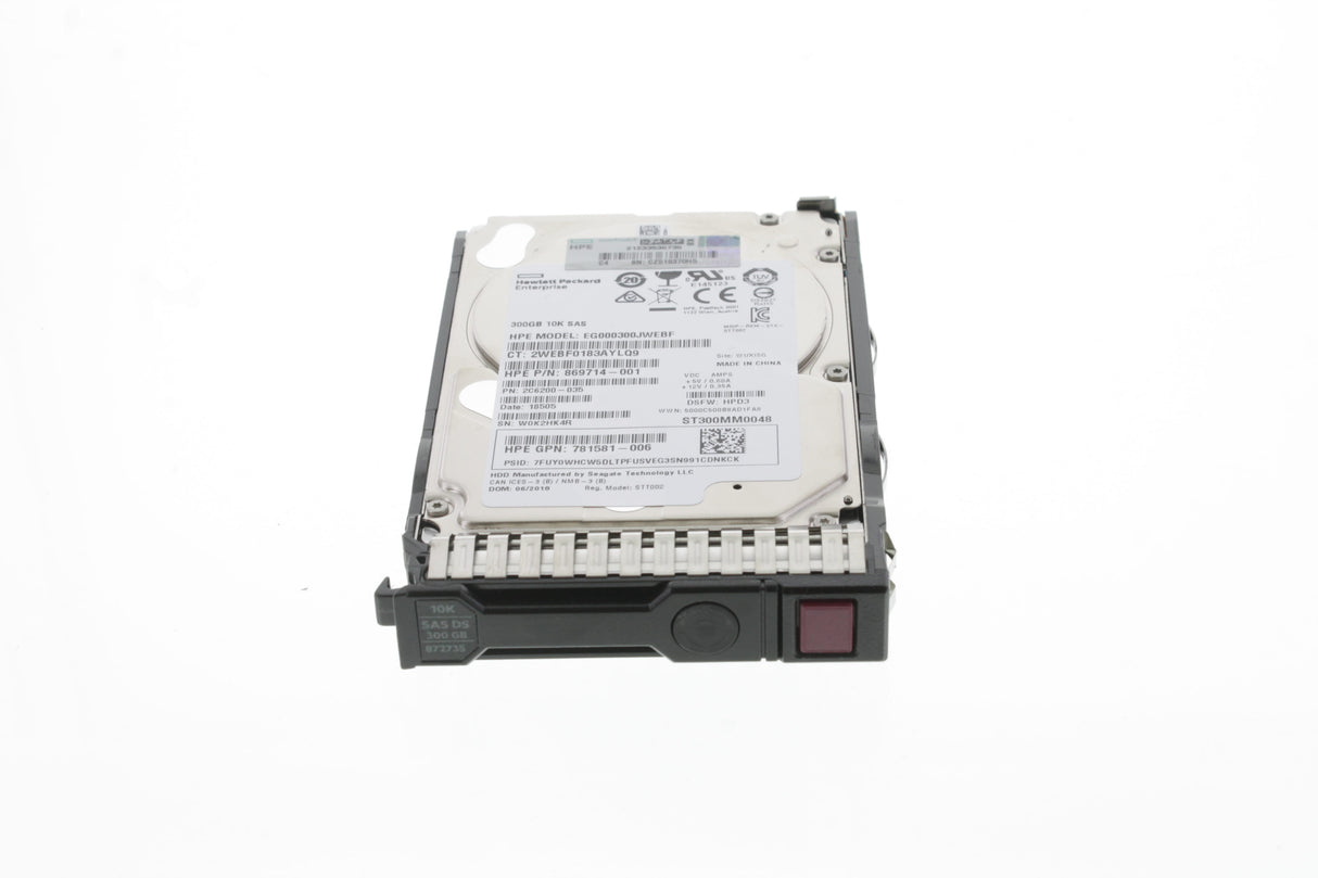 HPE 300GB SAS 12G Mission Critical 10K SFF (2.5in) SC HDD