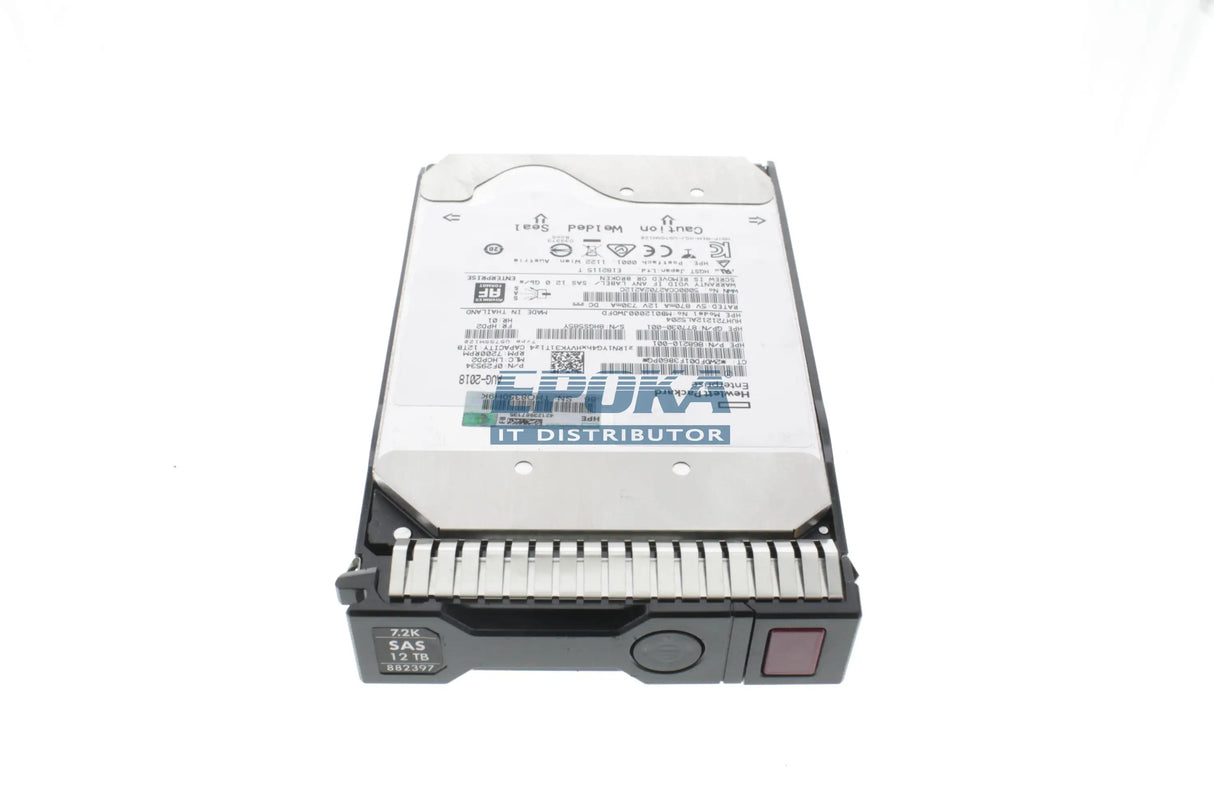 HP 881779-B21 HPE 12TB SAS 12G Midline 7.2K LFF (3.5in) SC 1yr Wty Helium 512e Digitally Signed Firmware HDD