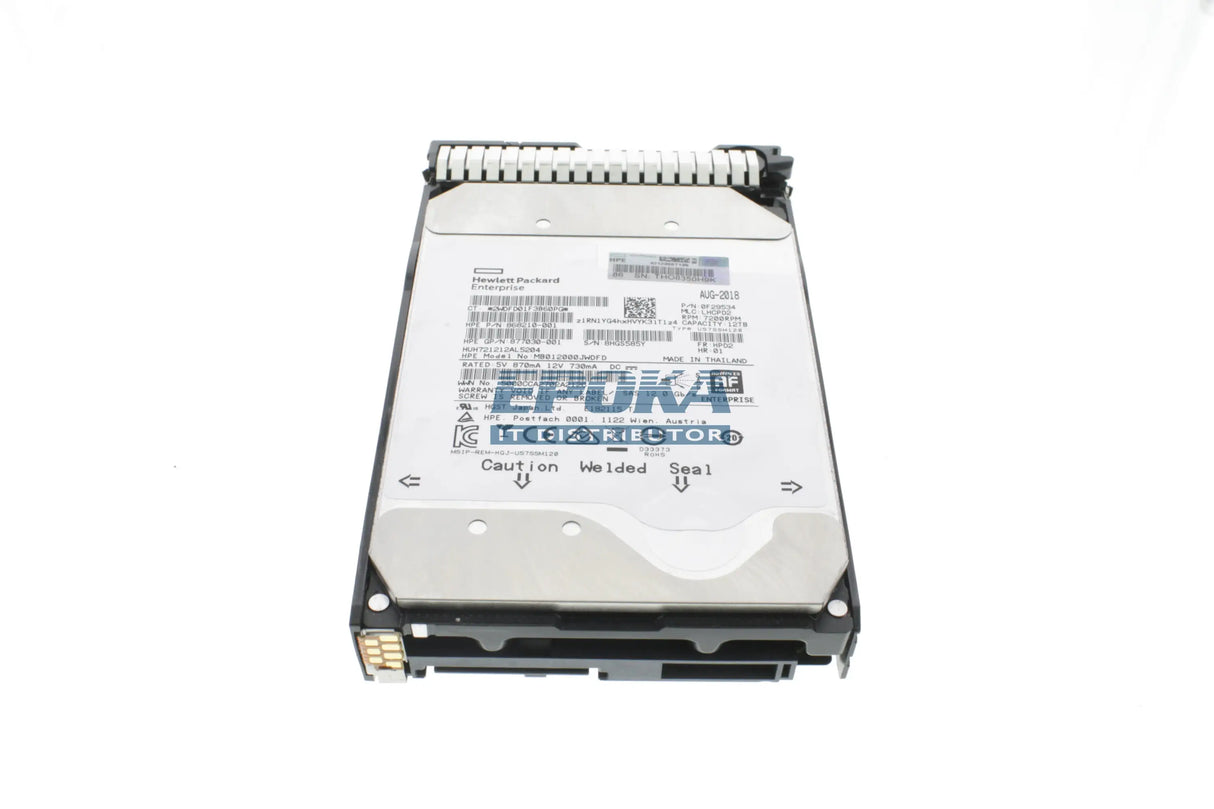 HP 881779-B21 HPE 12TB SAS 12G Midline 7.2K LFF (3.5in) SC 1yr Wty Helium 512e Digitally Signed Firmware HDD