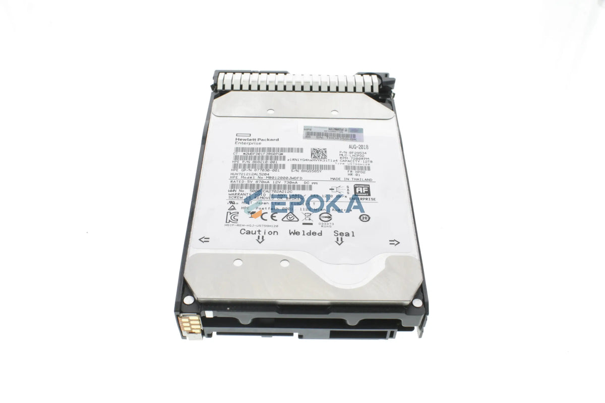 HP 881779-B21 HPE 12TB SAS 12G Midline 7.2K LFF (3.5in) SC 1yr Wty Helium 512e Digitally Signed Firmware HDD