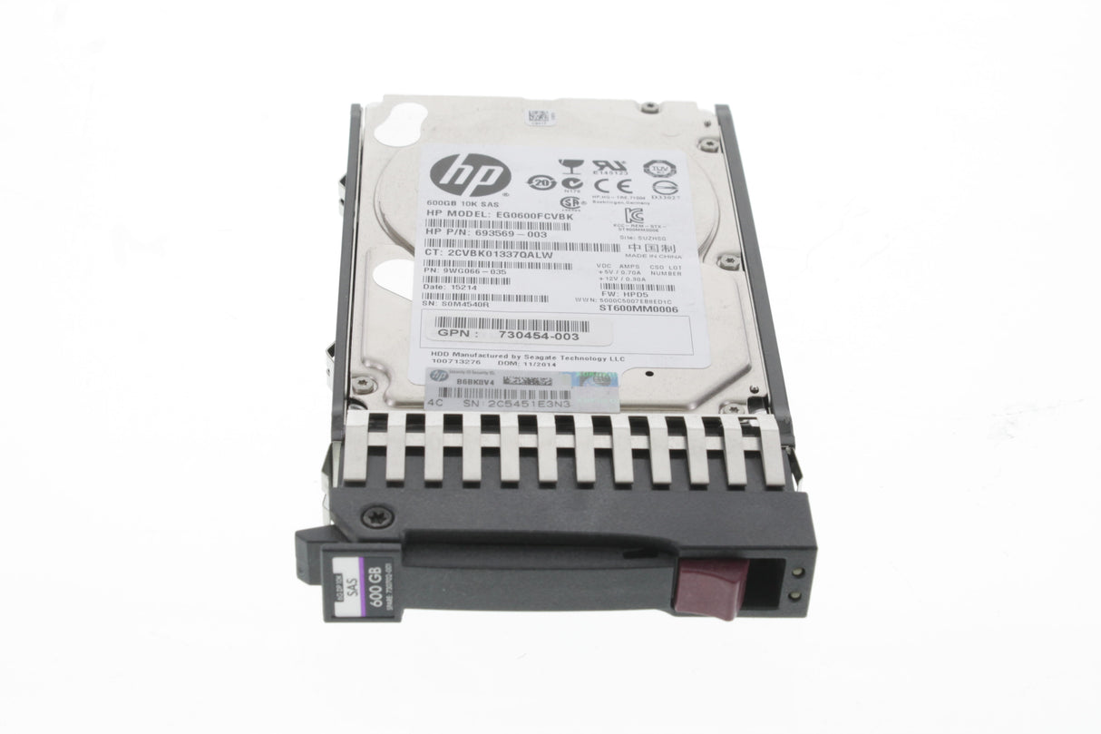 HP C8S58A HP MSA 600GB 6G SAS 10K SFF (2.5-inch) Dual Port Ent