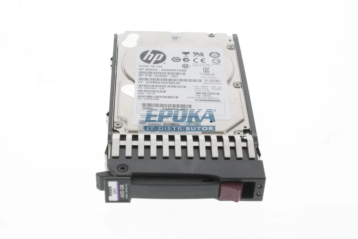 HP C8S58A HP MSA 600GB 6G SAS 10K SFF (2.5-inch) Dual Port Ent