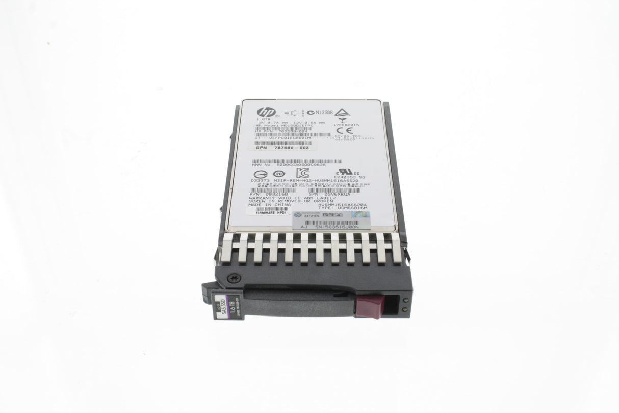 HPE MSA 1.6TB SAS 6G ME SFF (2.5in) SSD