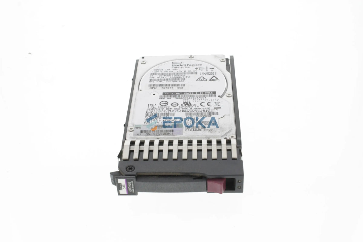 HPE MSA 600GB SAS 12G 10K SFF (2.5in) HDD