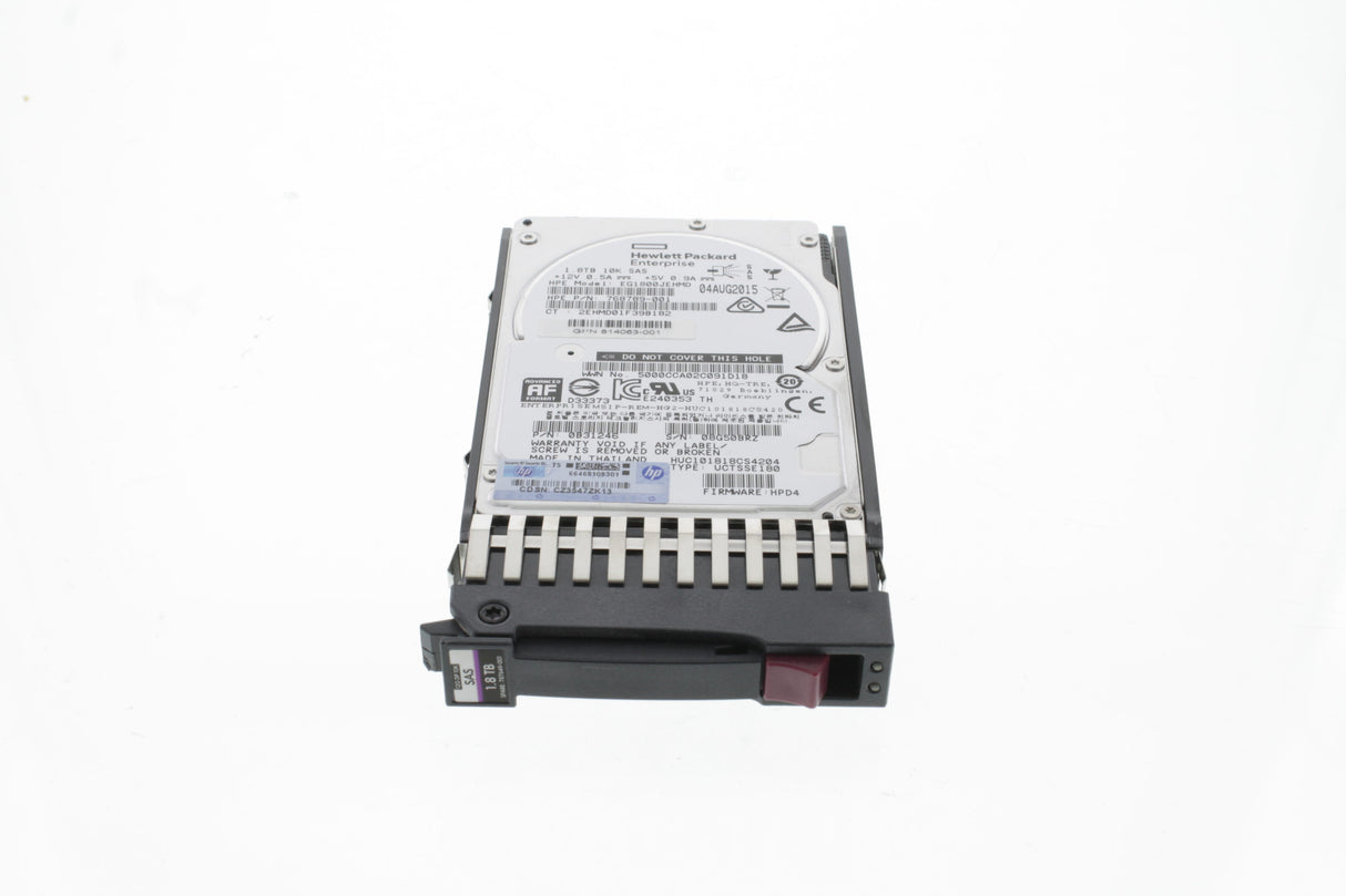 HP J9F49A HP MSA 1.8TB 12G SAS 10K SFF (2.5in) 512e Enterprise