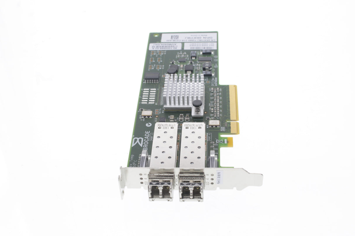 Dell KKYWJ Dell Brocade 825 - Dual Port 8GB Fibre FC HBA PCIe Low Profile bracket