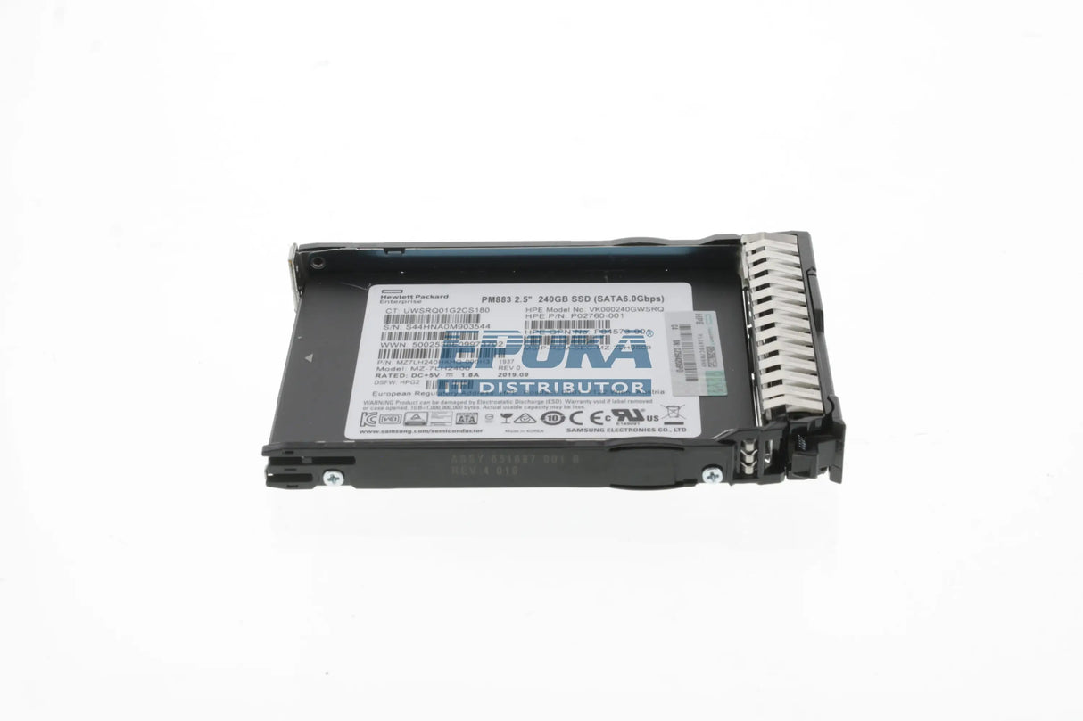 HP P04556-B21 HPE 240GB SATA 6G READ INTENSIVE SFF SC PM883 SSD