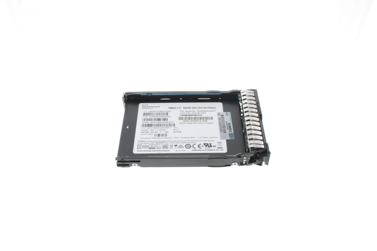 HPE 960GB SATA 6G Read Intensive SFF (2.5in) SC SSD