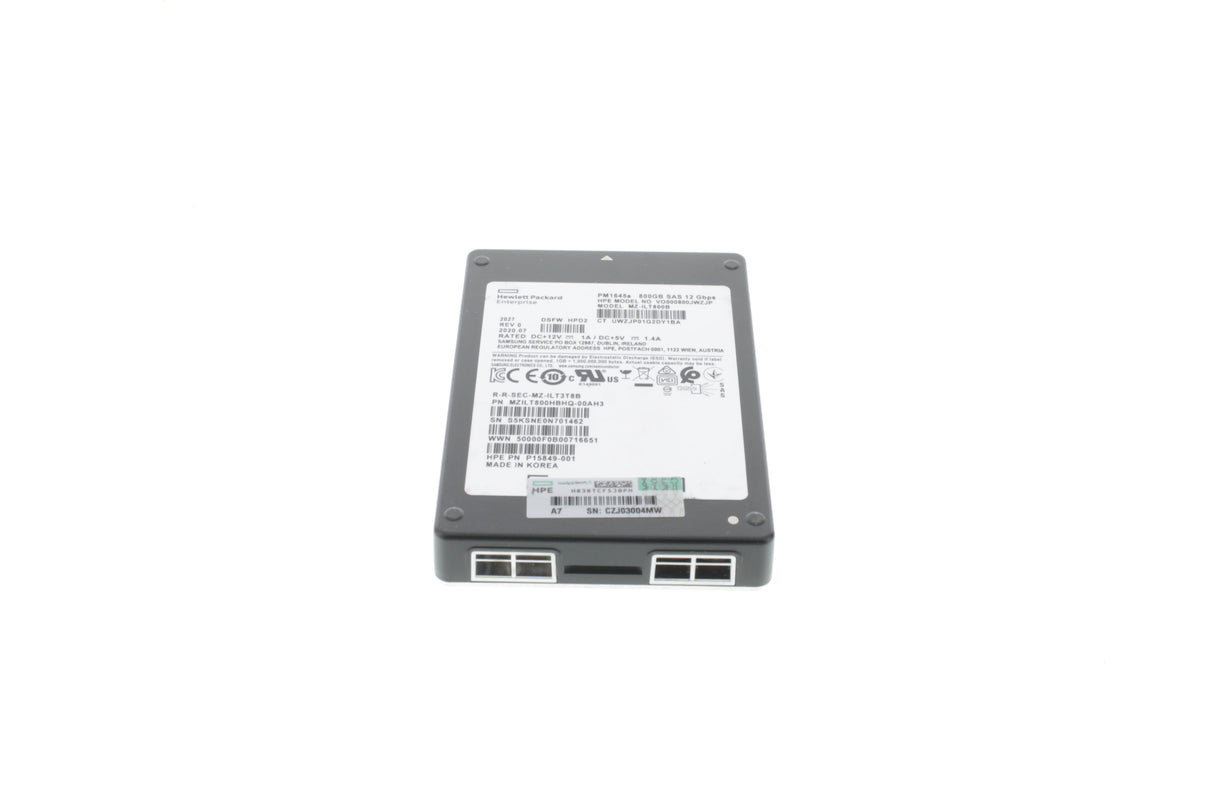 HPE 800GB SAS 12G Mixed Use SFF (2.5in) SC PM1645A SSD