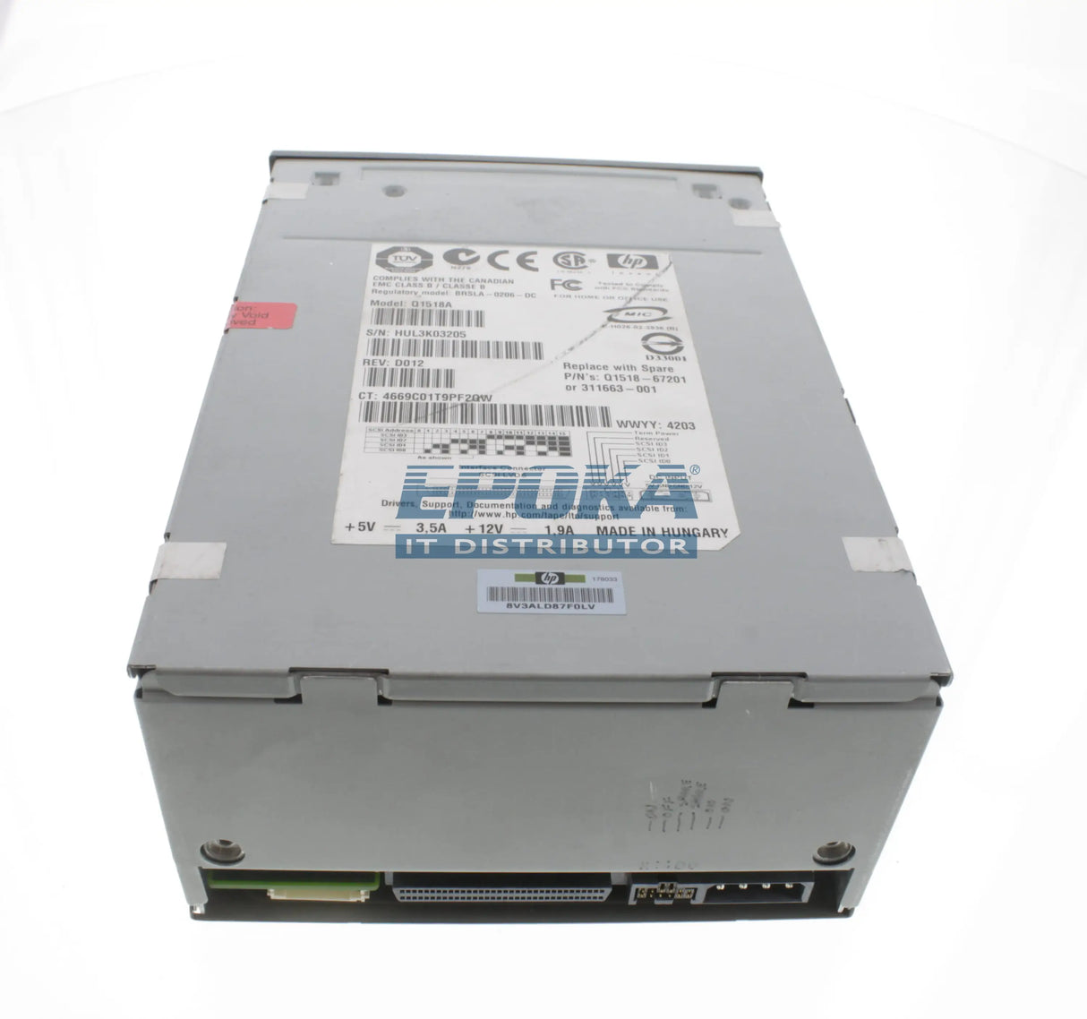 HP Q1518A HP LTO2 200/400GB INTERNAL SCSI tape drive