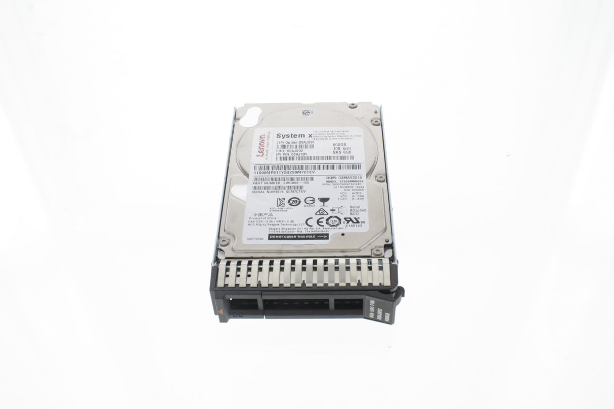 IBM 00AJ092 600GB 10K 6GBps SAS 2.5 G3HS