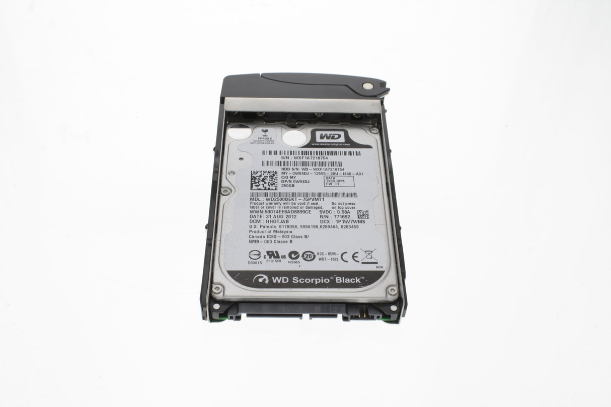 WesternDigital 0W94DJ WD 250GB 7.2K RPM SATA 2.5in HDD