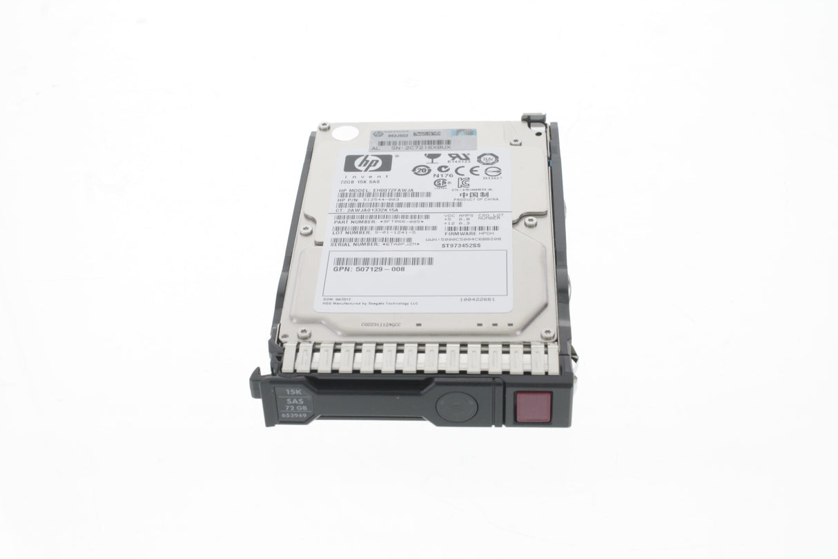 HP 652597-B21 HP 72GB 6G SAS 15K rpm SFF (2.