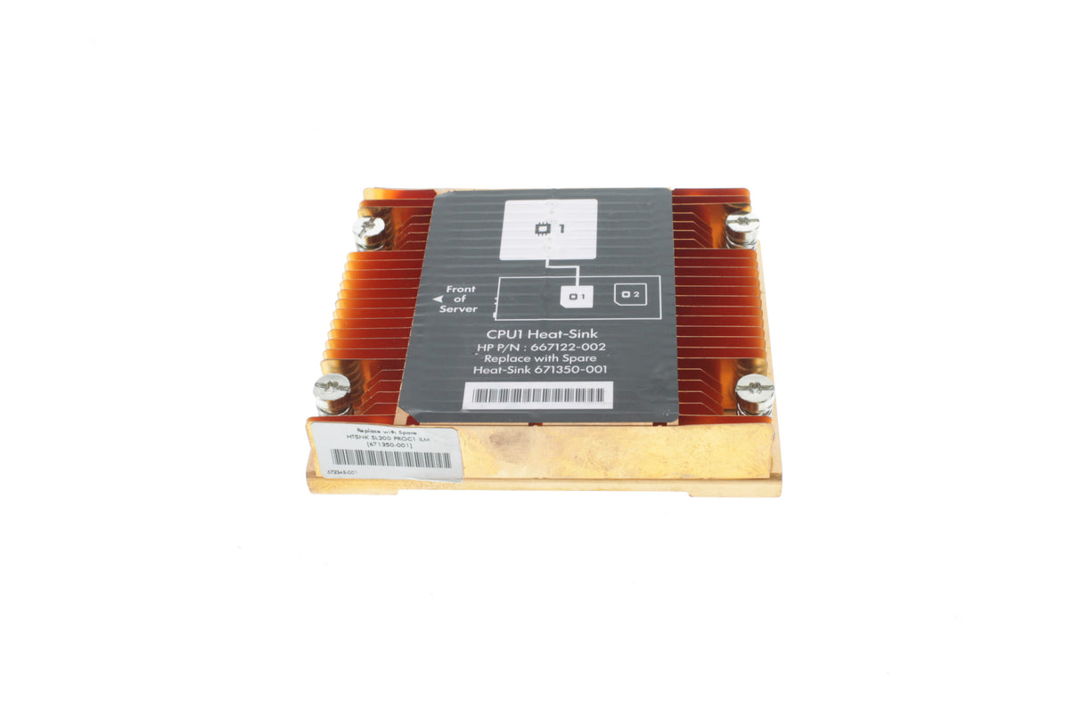 HP 671350-001 HP SL200 Gen8 CPU1 Heatsink