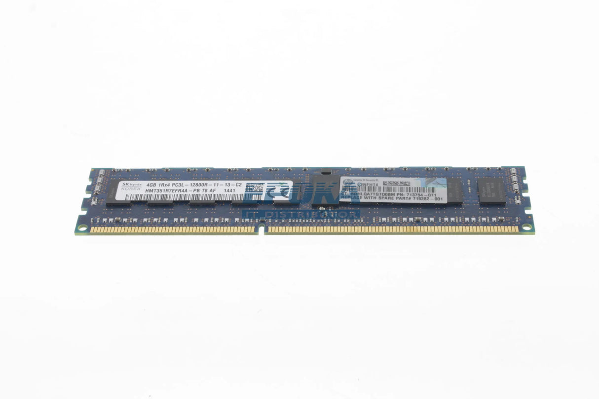 HP 713981-B21 HP 4GB 1Rx4 PC3L-12800R-11 Kit