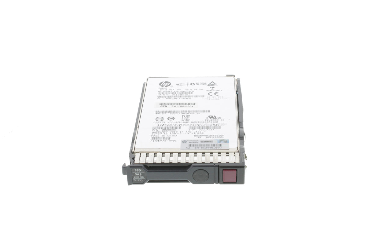 HP 741151-B21 HP 200GB 12G SAS High Endurance SFF 2.5-in SC Enterprise Performance 3yr Wty Solid State Drive