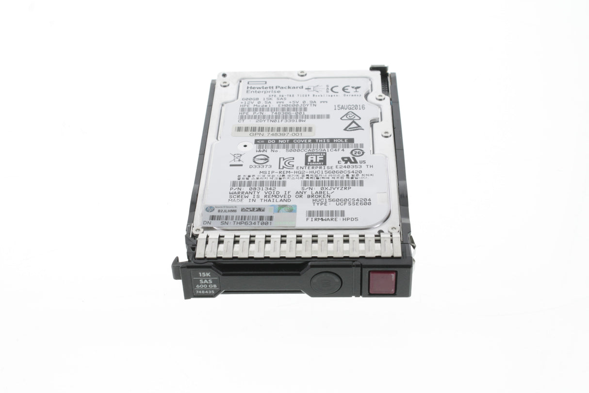 HP 748387-B21 HPE 600GB SAS 12G Enterprise 1