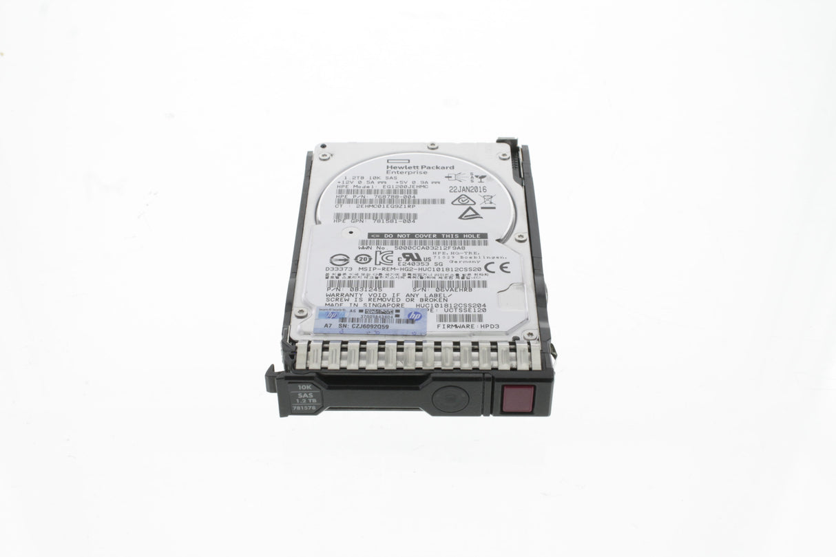 HP 781518-B21 HP 1.2TB 12G SAS 10K rpm SFF (2.5")